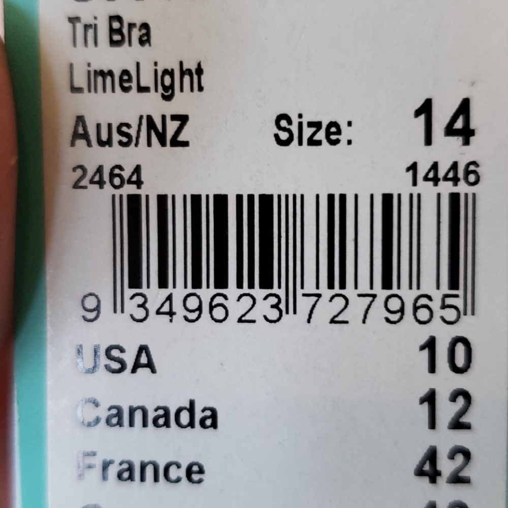 Seafolly Swim Go Overboard Lime Light Triangle Top - Picture 11 of 11